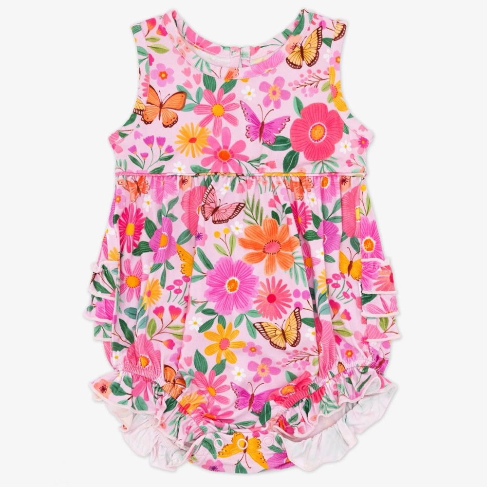 Butterfly Blooms Bubble Romper by Little Sleepies